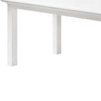 63" White Solid Wood Dining Table