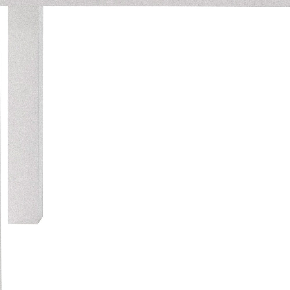 63" White Solid Wood Dining Table