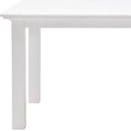 63" White Solid Wood Dining Table