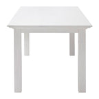63" White Solid Wood Dining Table