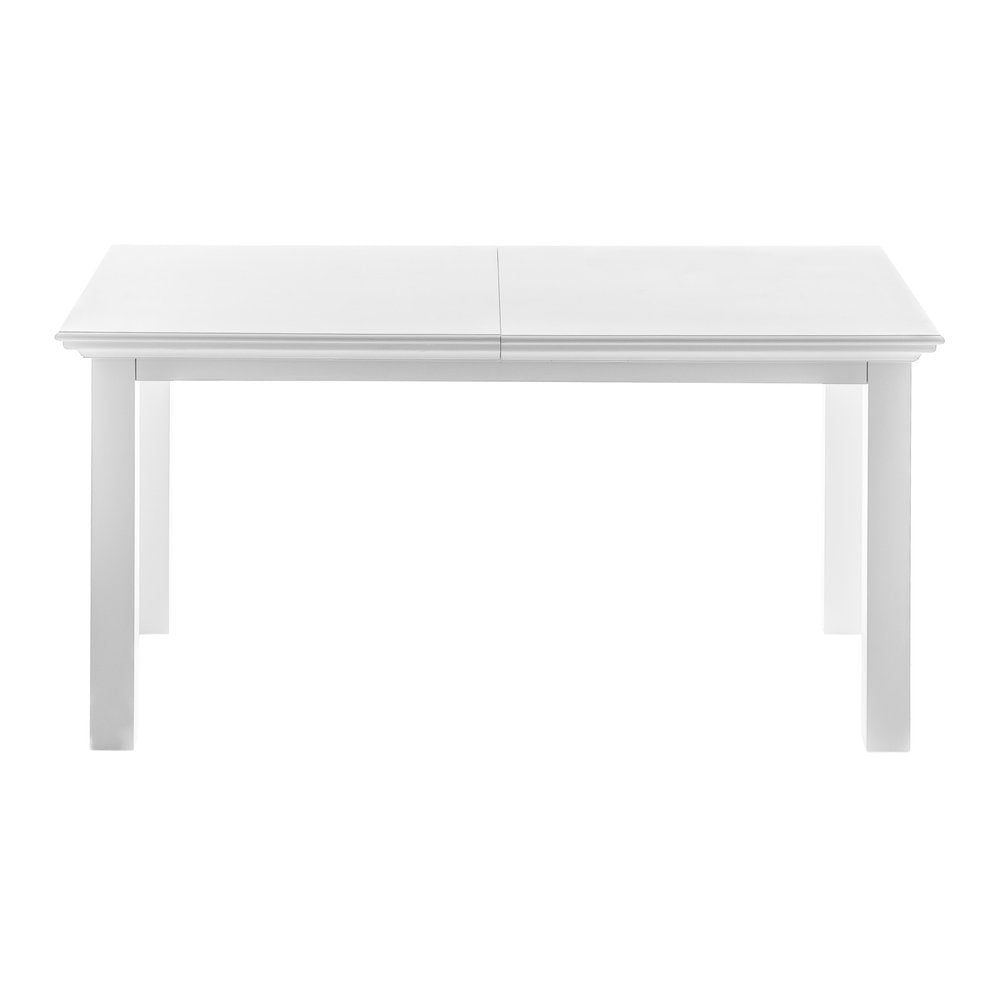 71" White Solid Wood Dining Table
