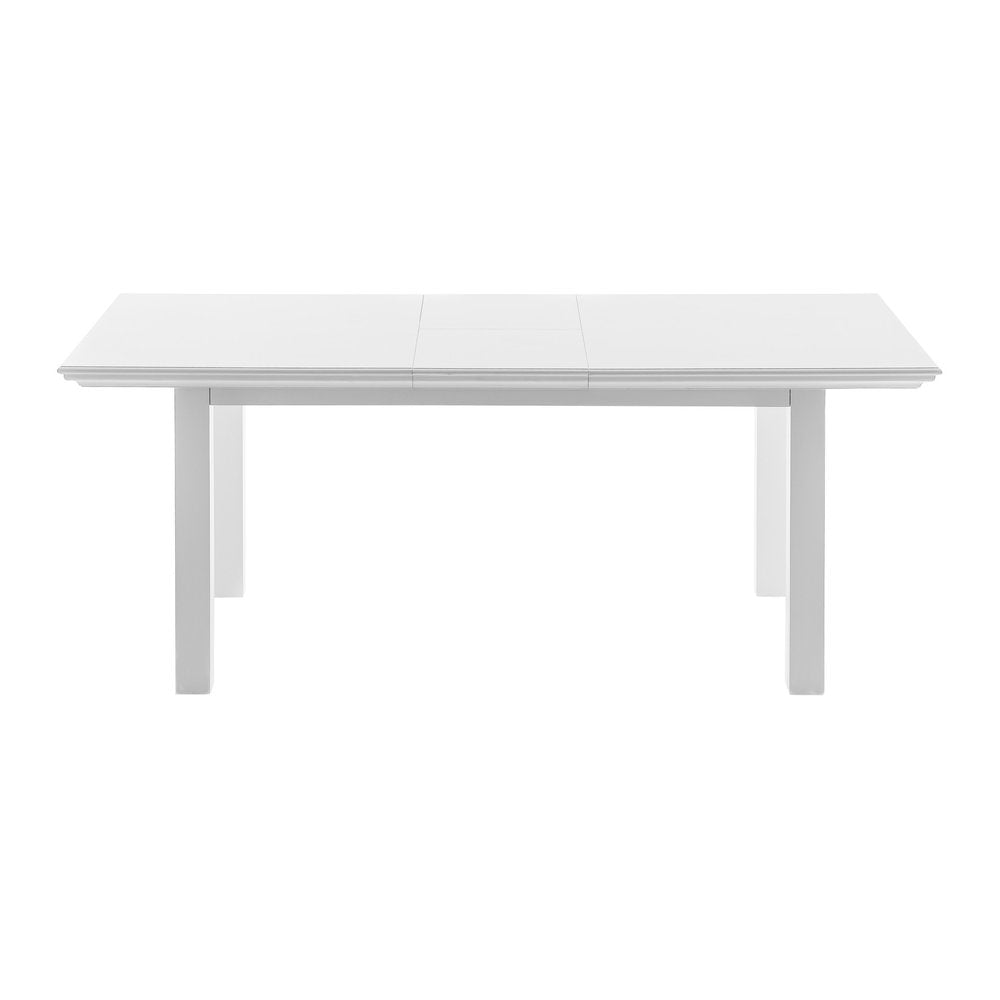 71" White Solid Wood Dining Table