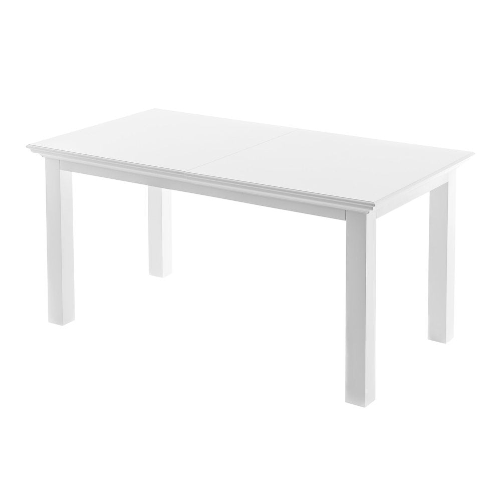 71" White Solid Wood Dining Table