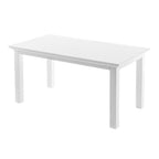 71" White Solid Wood Dining Table