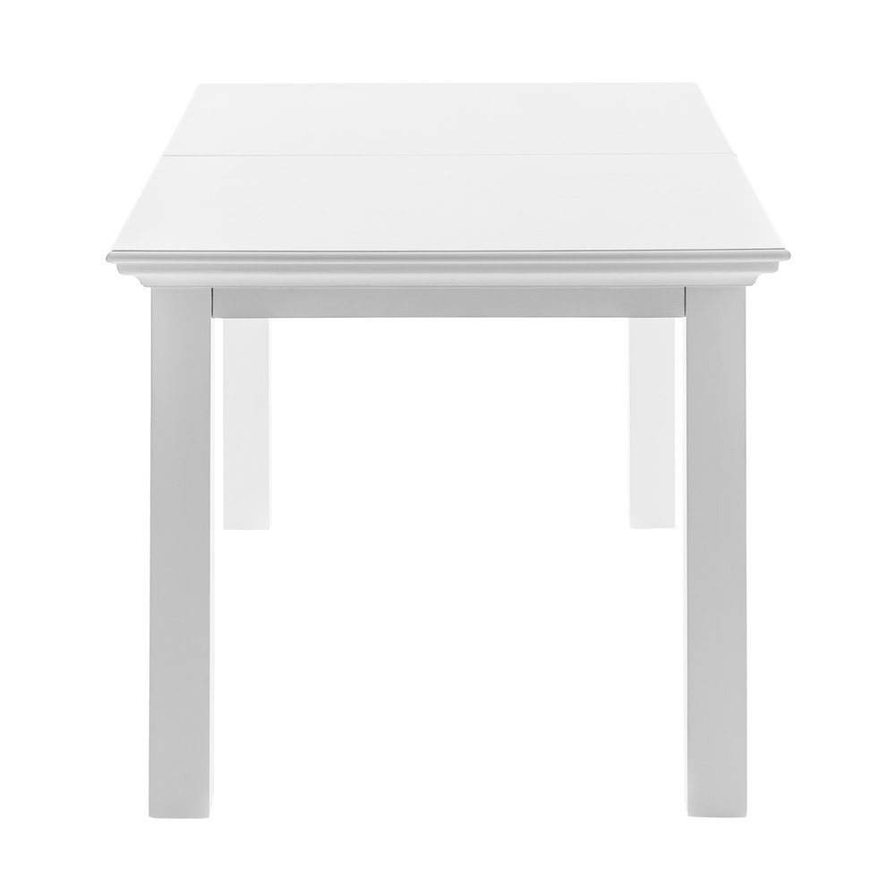 71" White Solid Wood Dining Table
