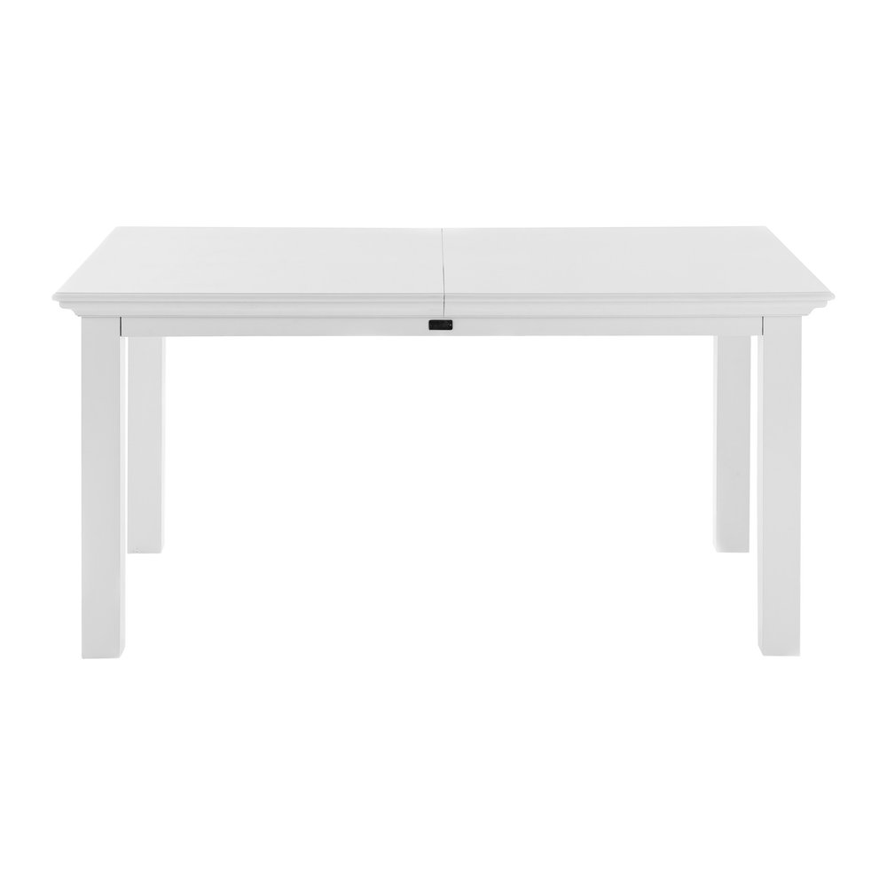 71" White Solid Wood Dining Table