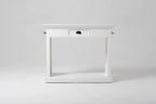 Three Piece White Solid Wood Dining Set with Two Chairs