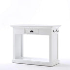 Three Piece White Solid Wood Dining Set with Two Chairs