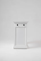 Three Piece White Solid Wood Dining Set with Two Chairs