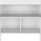 41" Dark Brown and White Wood Kitchen Island Set With Storage