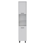 41" Dark Brown and White Wood Kitchen Island Set With Storage