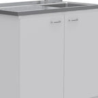White 39" Kitchen Island Set