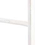 76" White Distressed Solid Wood Four Step Ladder Shelf