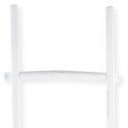 76" White Distressed Solid Wood Four Step Ladder Shelf