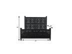 Carved Solid Wood King Black Bed
