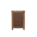 30" White Solid Wood Distressed One Drawer Nightstand