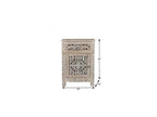 30" Gray Solid Wood Distressed One Drawer Nightstand