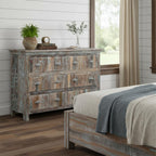 60" White Solid Wood Six Drawer Double Dresser