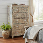36" White Solid Wood Six Drawer Chest