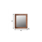 46" Brown Dresser Solid Wood Mirror