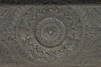 49" Black Solid Wood Distressed Lift Top Coffee Table