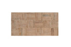 59" Natural and Black Solid Wood Block Coffee Table