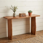 57" Chestnut Solid Wood Sled Console Table