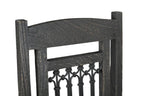 Set of Two Black Wood Slat Back Dining Side Chairs