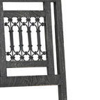 Set of Two Black Wood Slat Back Dining Side Chairs