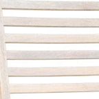 Set of Two White Wood Ladder Back Dining Side Chairs