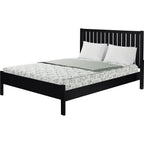 Black Solid Wood Queen Bed Frame