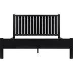 Black Solid Wood Queen Bed Frame