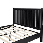 Black Solid Wood Queen Bed Frame