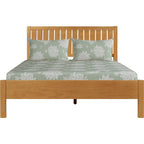 Natural Shiplap Texture Solid Wood Queen Bed Frame