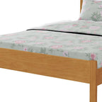 Natural Shiplap Texture Solid Wood Queen Bed Frame