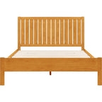 Natural Shiplap Texture Solid Wood Queen Bed Frame