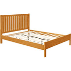 Natural Shiplap Texture Solid Wood Queen Bed Frame
