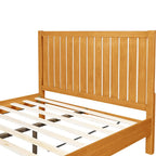 Natural Shiplap Texture Solid Wood Queen Bed Frame