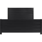 Black Solid Wood Queen Bed Frame