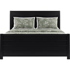 Black Solid Wood Queen Bed Frame