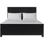 Black Solid Wood Queen Bed Frame