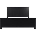 Black Solid Wood Queen Bed Frame