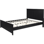 Black Solid Wood Queen Bed Frame