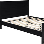 Three Piece Black Solid Wood Bedroom Set