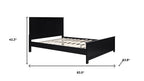 Black Solid Wood Queen Bed Frame With Drawers