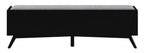 59" Gray and Black Fabric Upholstered Storage Bench with Drawers