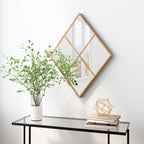 41" Gold Diamond Steel Framed Accent Mirror