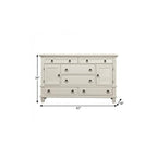 38" White Solid Wood Five Drawer Chest