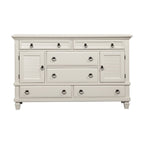38" White Solid Wood Five Drawer Chest