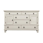 38" White Solid Wood Five Drawer Chest